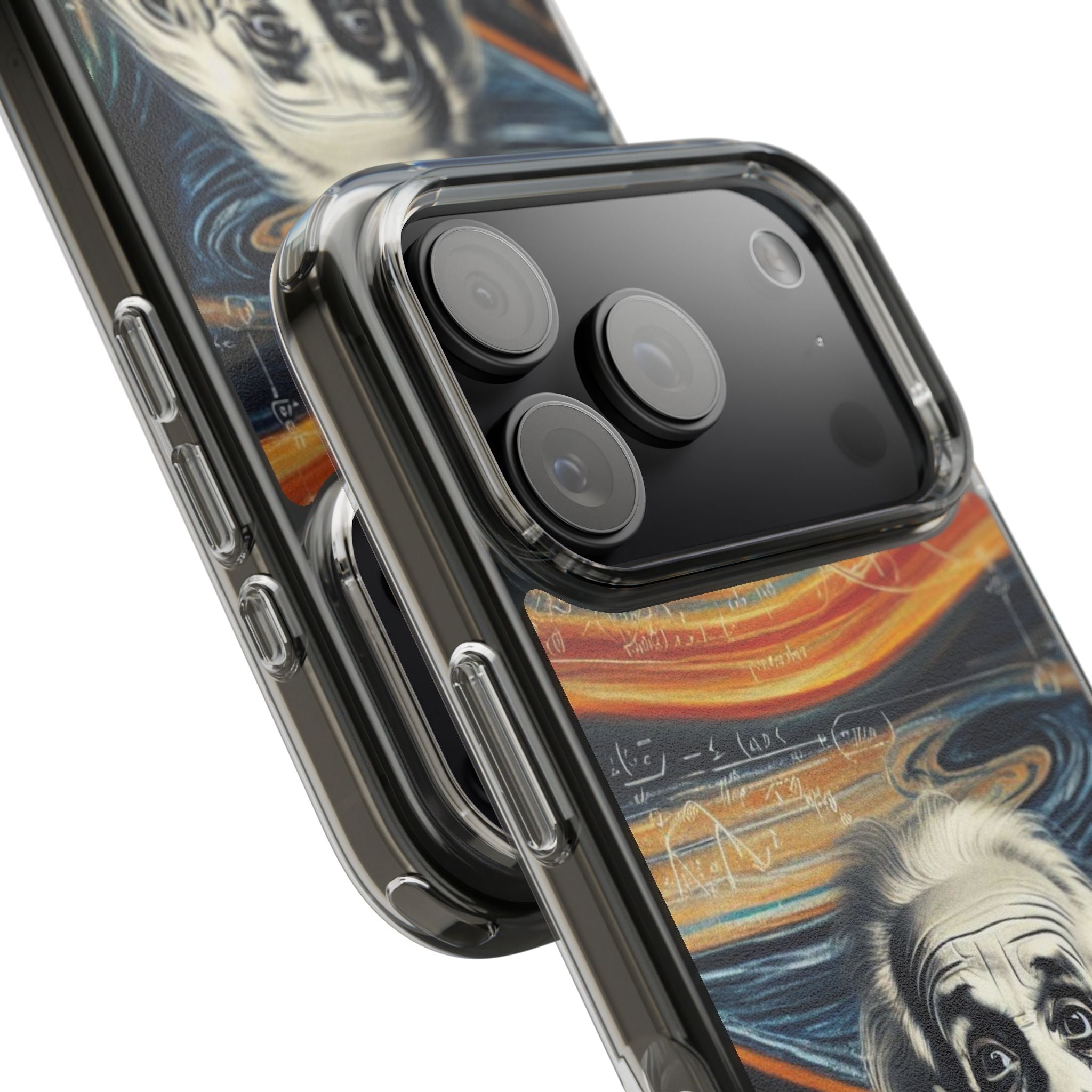 Funny Einstein Clear Phone Cases Edvard Munch Scream Unique iPhone Samsung Cases