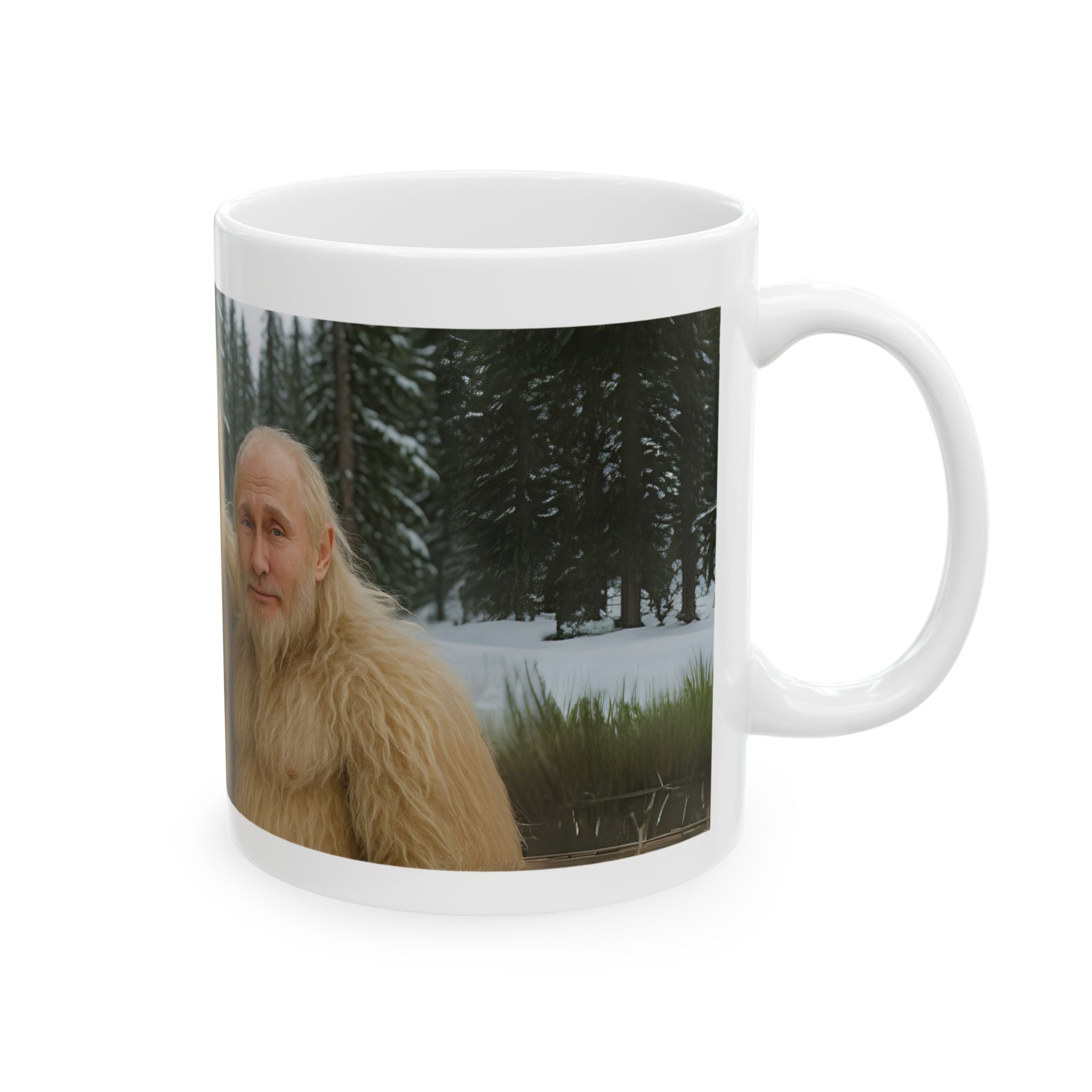 Funny Donald Trump Kim Putin Yeti Bigfoot Sasquatch Ceramic Coffee Cup Tea Mug