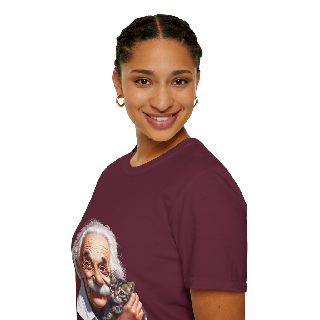 Funny Albert Einstein T-Shirt Unisex Softstyle T-Shirt Cotton Unique Gift German
