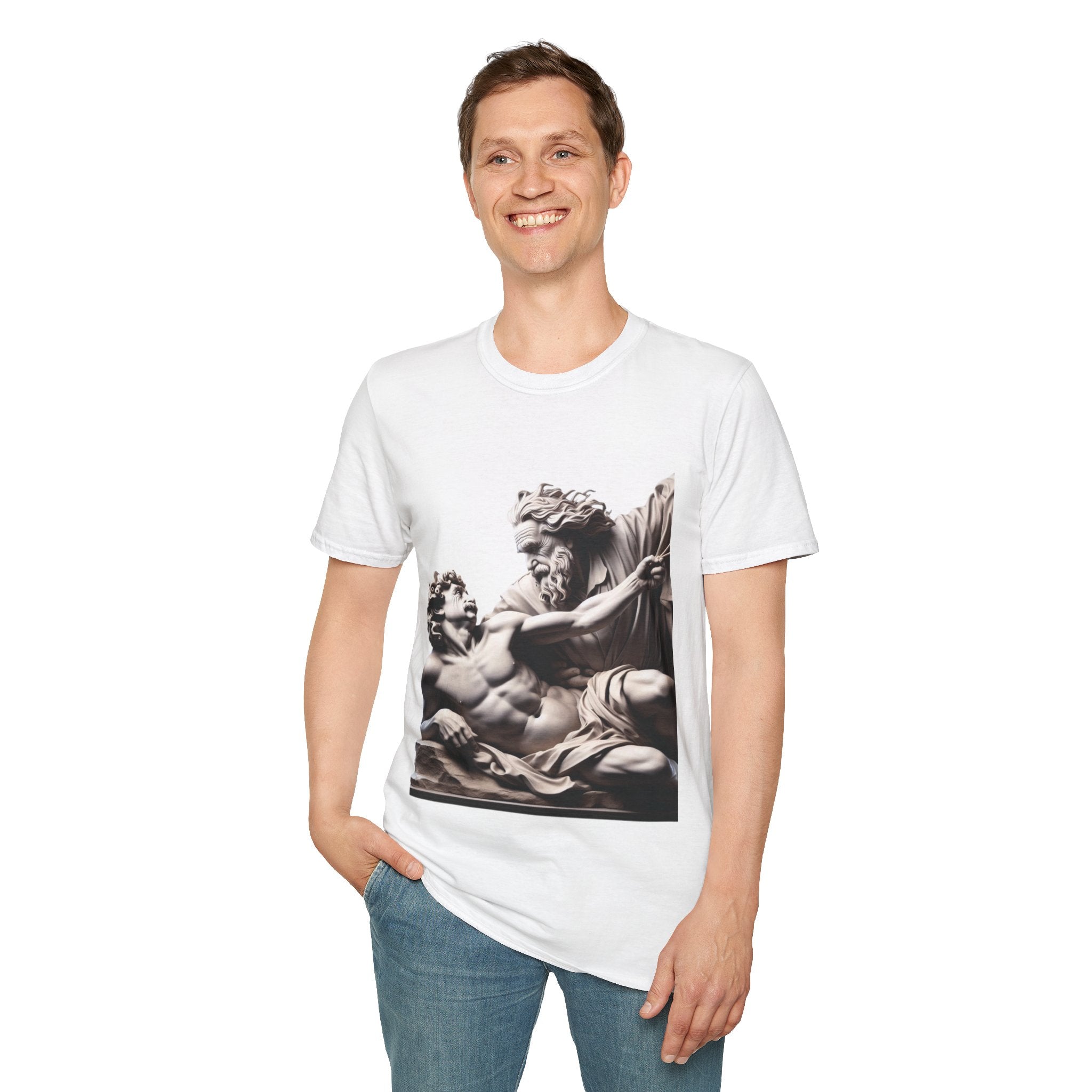 Funny Albert Einstein Unisex Softstyle T-Shirt Unique Gift Cotton T-shirt Art