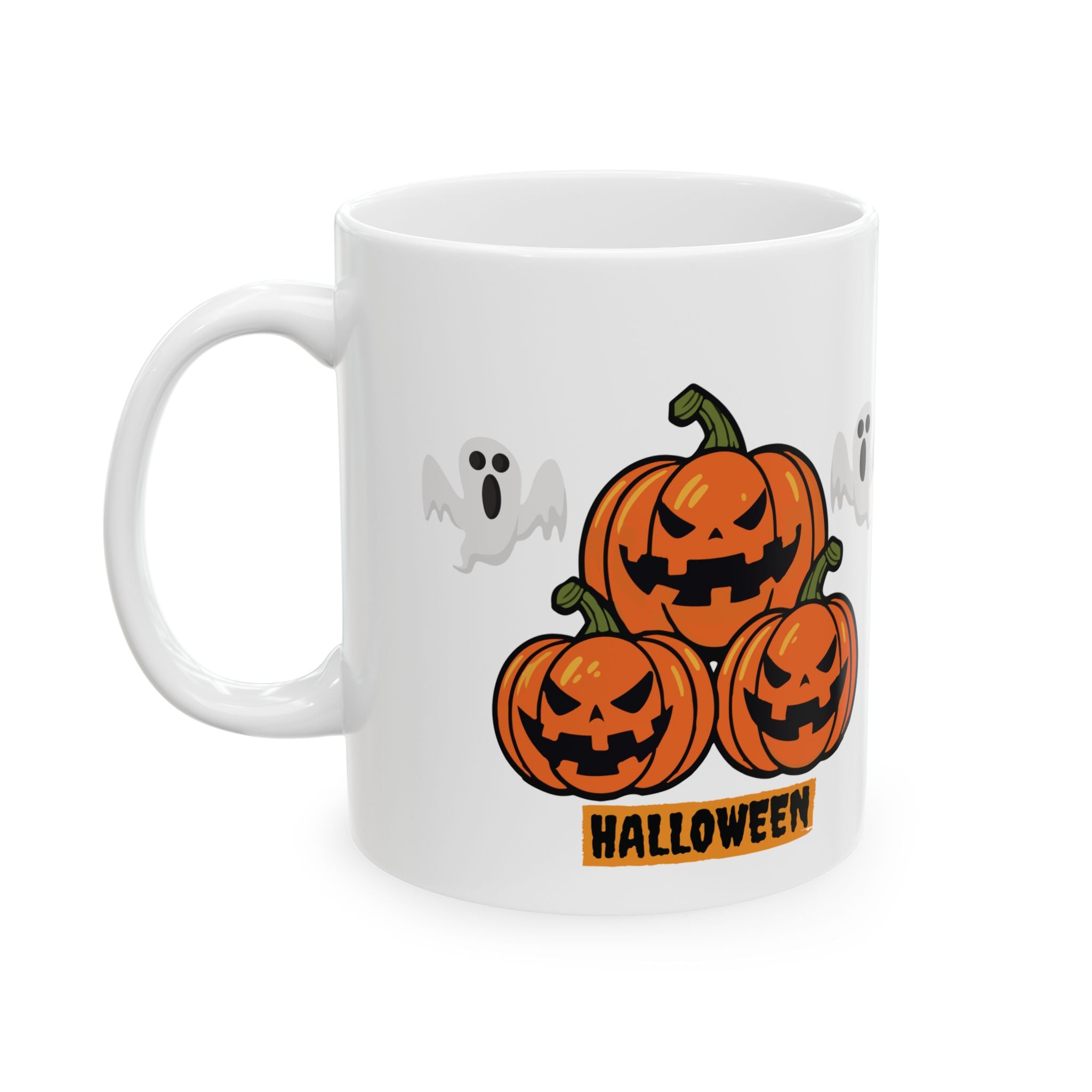 Halloween Cute Pumpkins Ghost Mug Coffee Funny Gift Happy Halloween Mug New 11oz