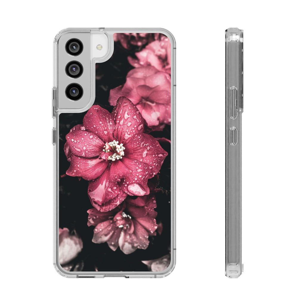 Pink Flowers Clear Cases iPhone Case Samsung Phone Case Unique Gift Cute Phone Cover Unique iPhone 17 Pro Max Phone Case