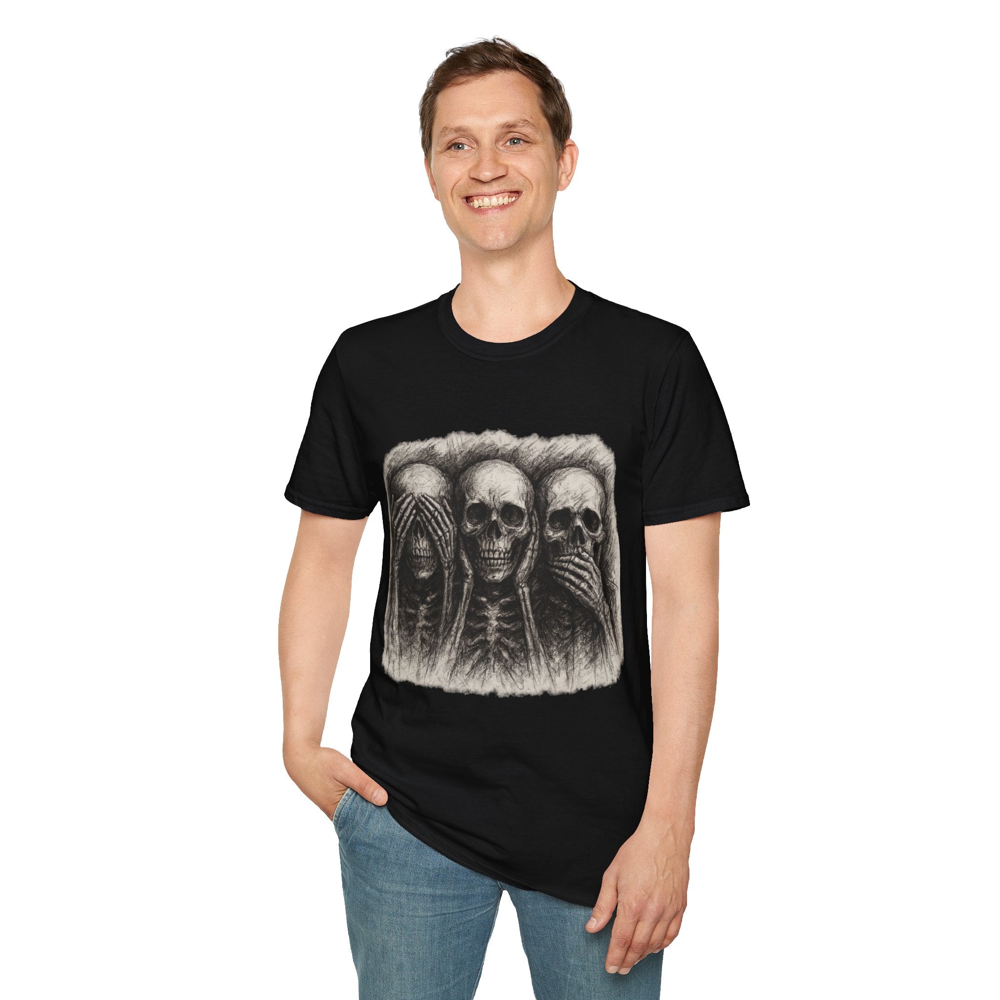 Mens Skull T-shirt Graphic Tees Skeleton Apparel Clothing Skulls Accessories Best Gift