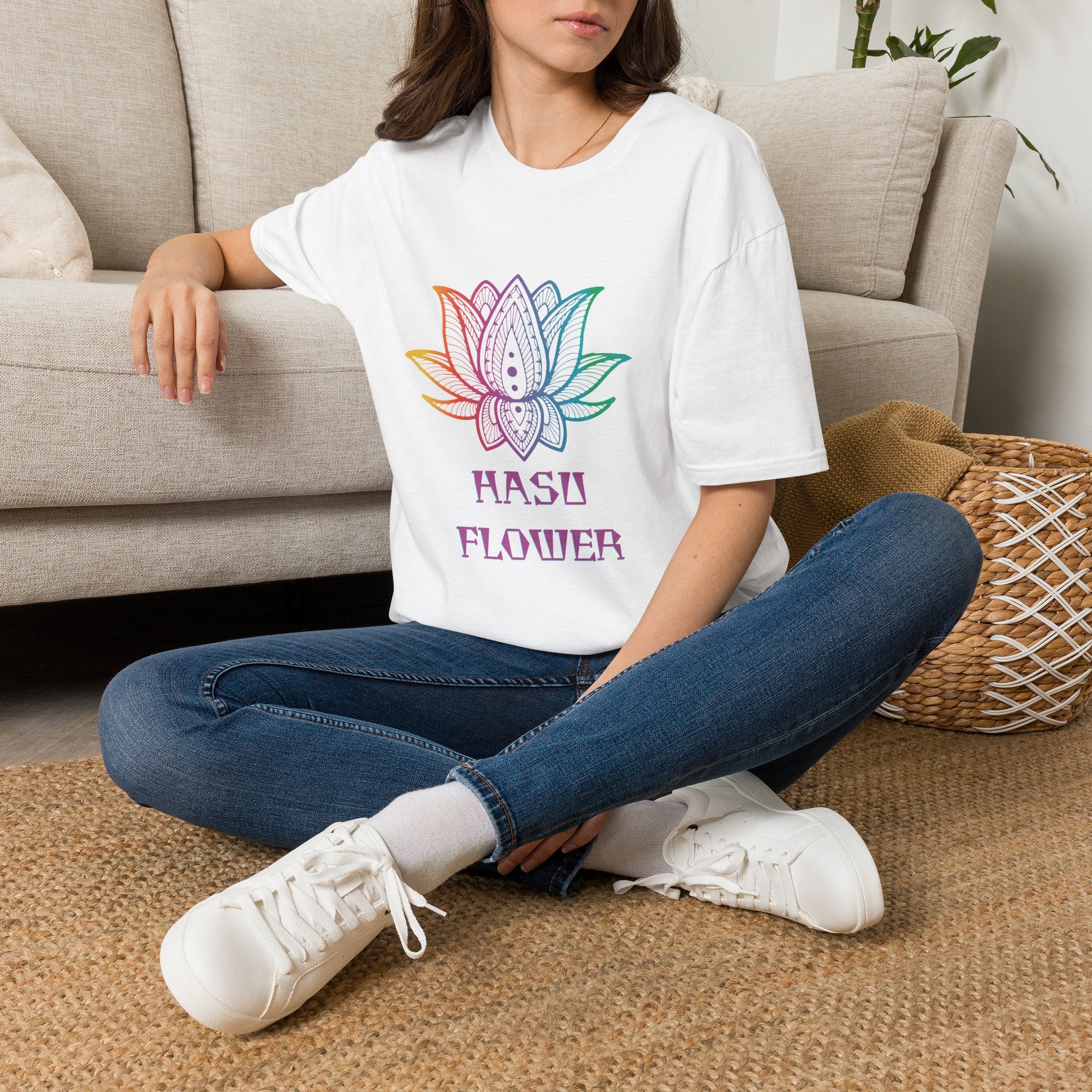 Hasu Japanese Art Shirt Unisex Softstyle Lotus Flower T-shirt Japan Flower Gift