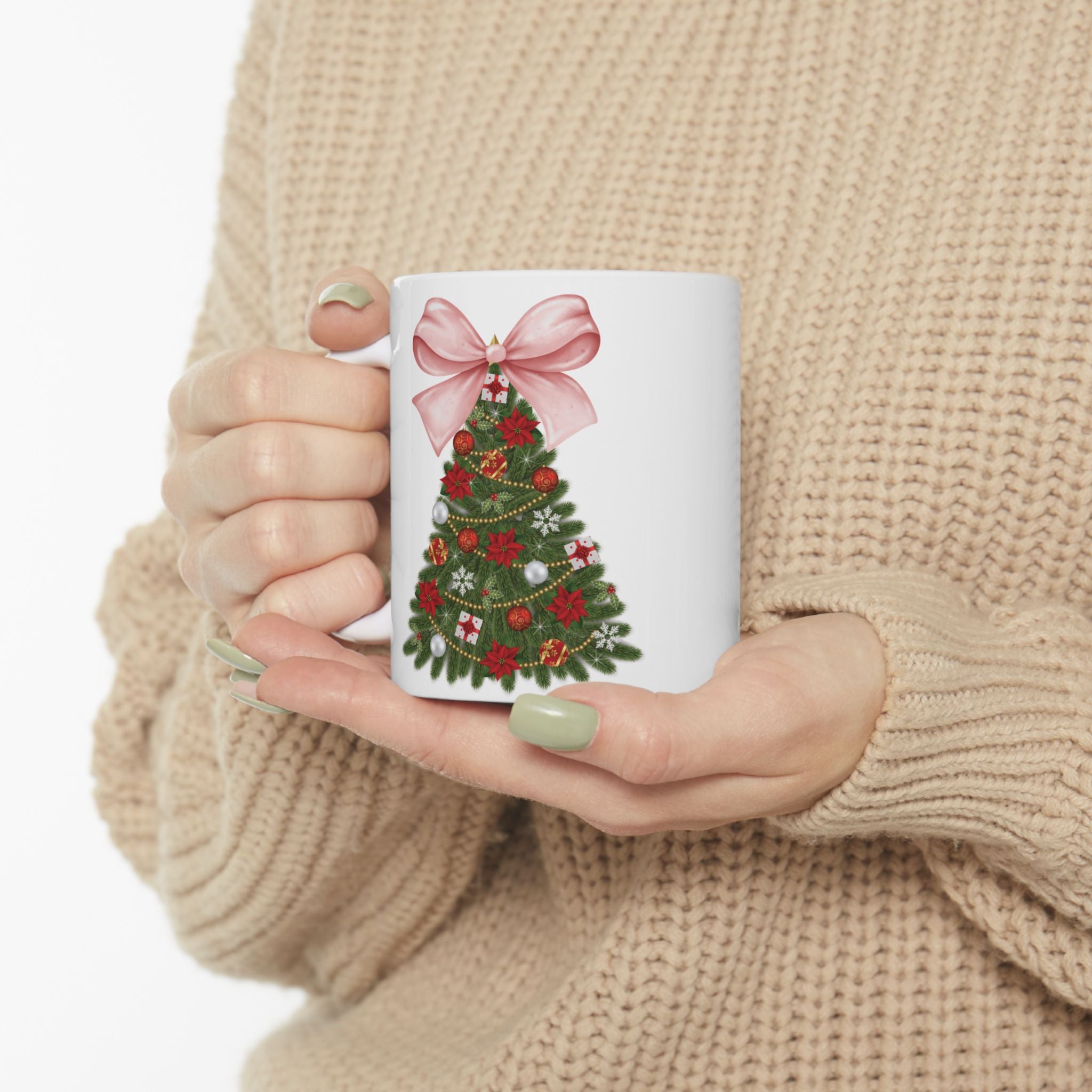Pink Christmas Mug Christmas Tree Mug Cute Christmas Coffee Cup Funny Cute Gift 2026