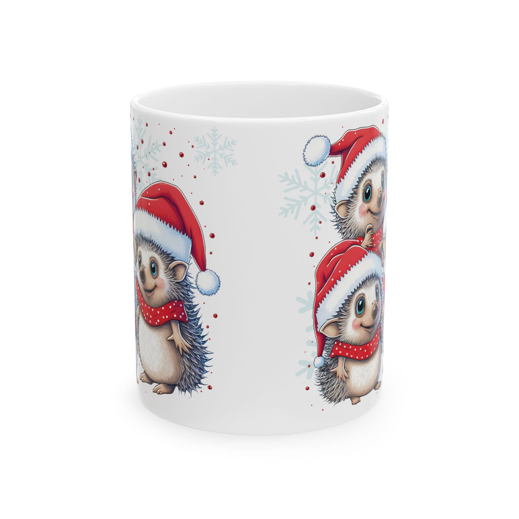 Christmas Ceramic Mug Hedgehog Mug Best Gift Holiday Festive Cup Cute Christmas