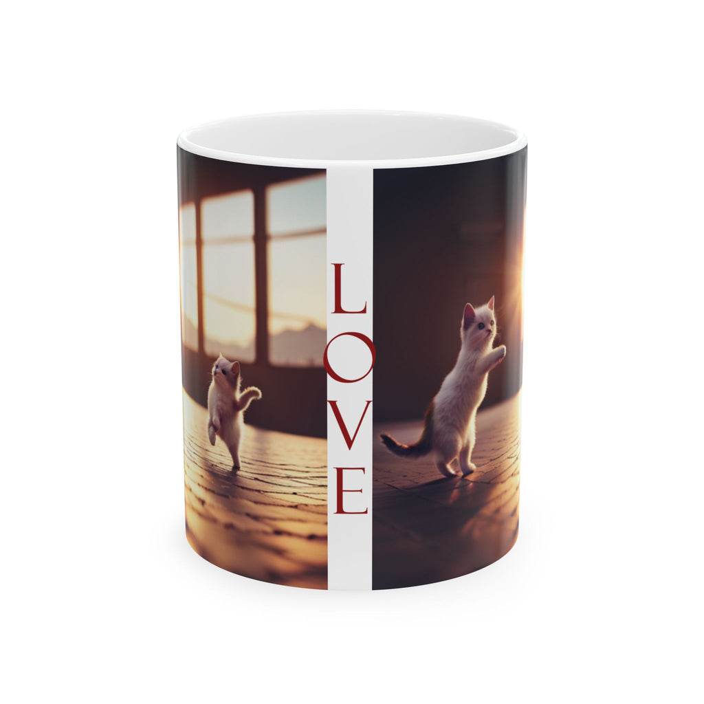 Funny Cute Cats Playing Gift Anniversary Mom Dad Love New Coffee Tea Mug 11oz