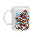 Christmas Mug Fox Mug Unique Funny Mug Ceramic Cute Coffee Cup Holiday Fox Gift