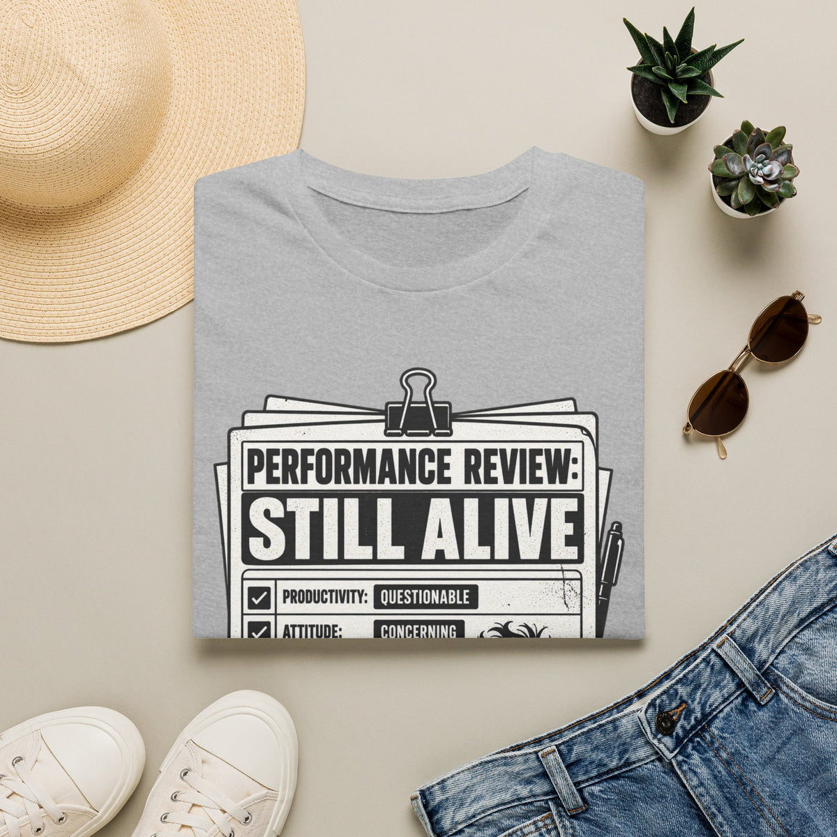 Funny Dark Humor Tshirt — Funny Office Tshirt Dark Humor Graphic Tee Unique Coworker Gift STILL ALIVE Shirt