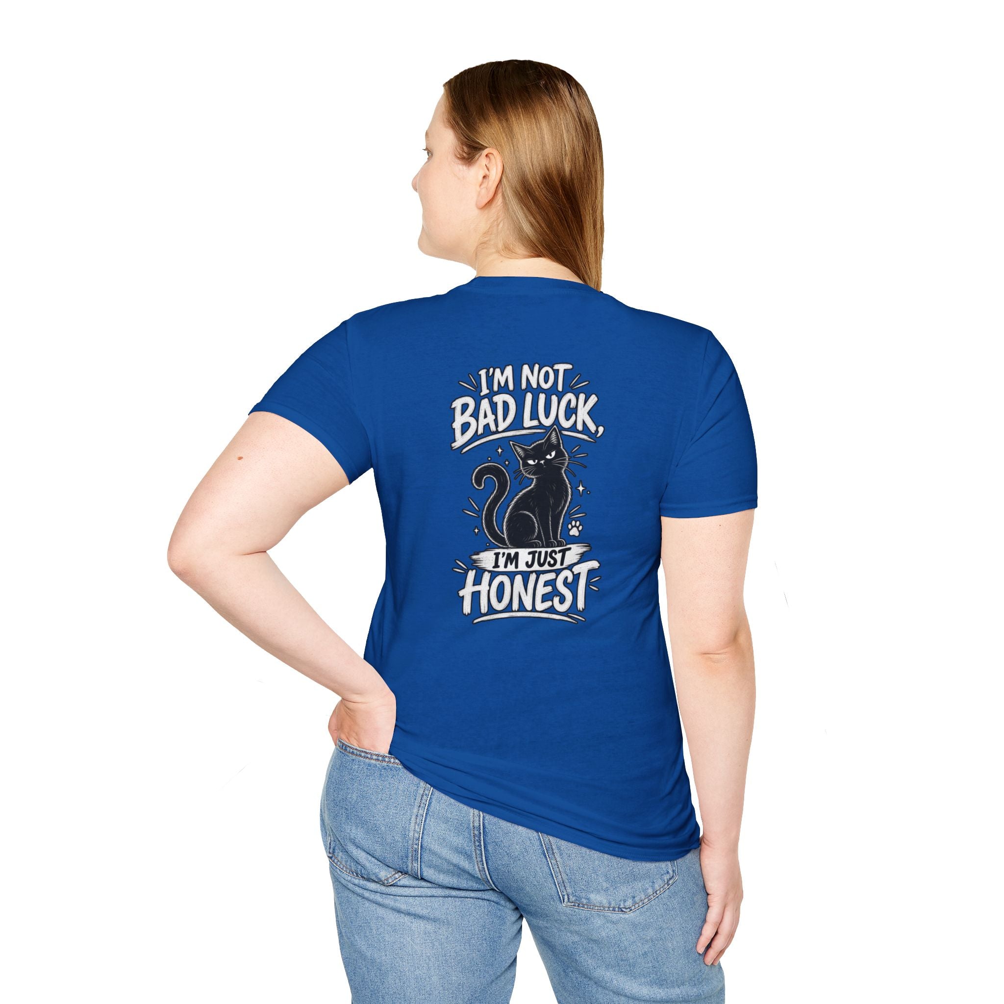 Black Cat Shirt I'm Not Bad Luck I'm Just Honest Dark Humor Tee Unique Gift Black Cat T shirt