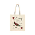Floral Tote Bag Cute Botanical Print Stylish Cotton Rose Canvas Bag Gift Best Best Gift