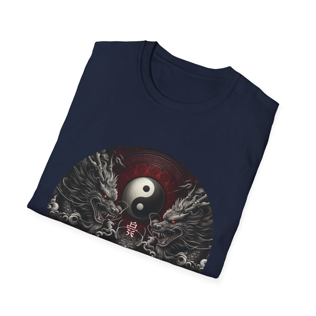 Dragon T-shirt Men Women Graphic Tee Clothing Apparel Symbol Ying Yang Best Gift