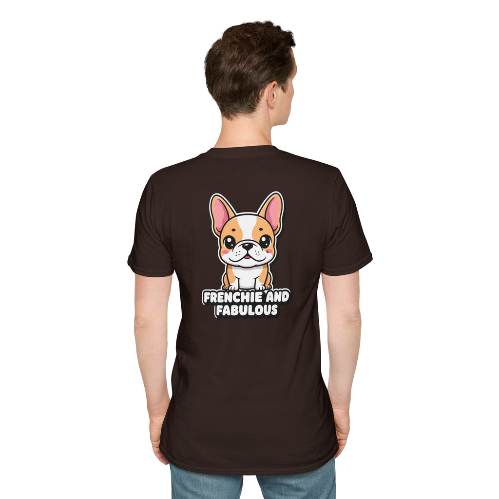 Cute French Bulldog Shirt Frenchie And Fabulous Funny Dog Lover Unisex Softstyle Tee Gift