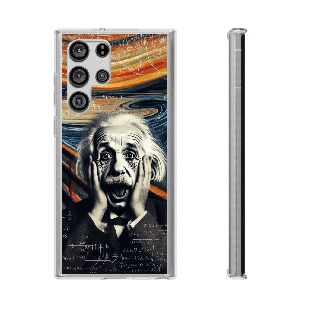 Funny Einstein Clear Phone Cases Edvard Munch Scream Unique iPhone Samsung Cases