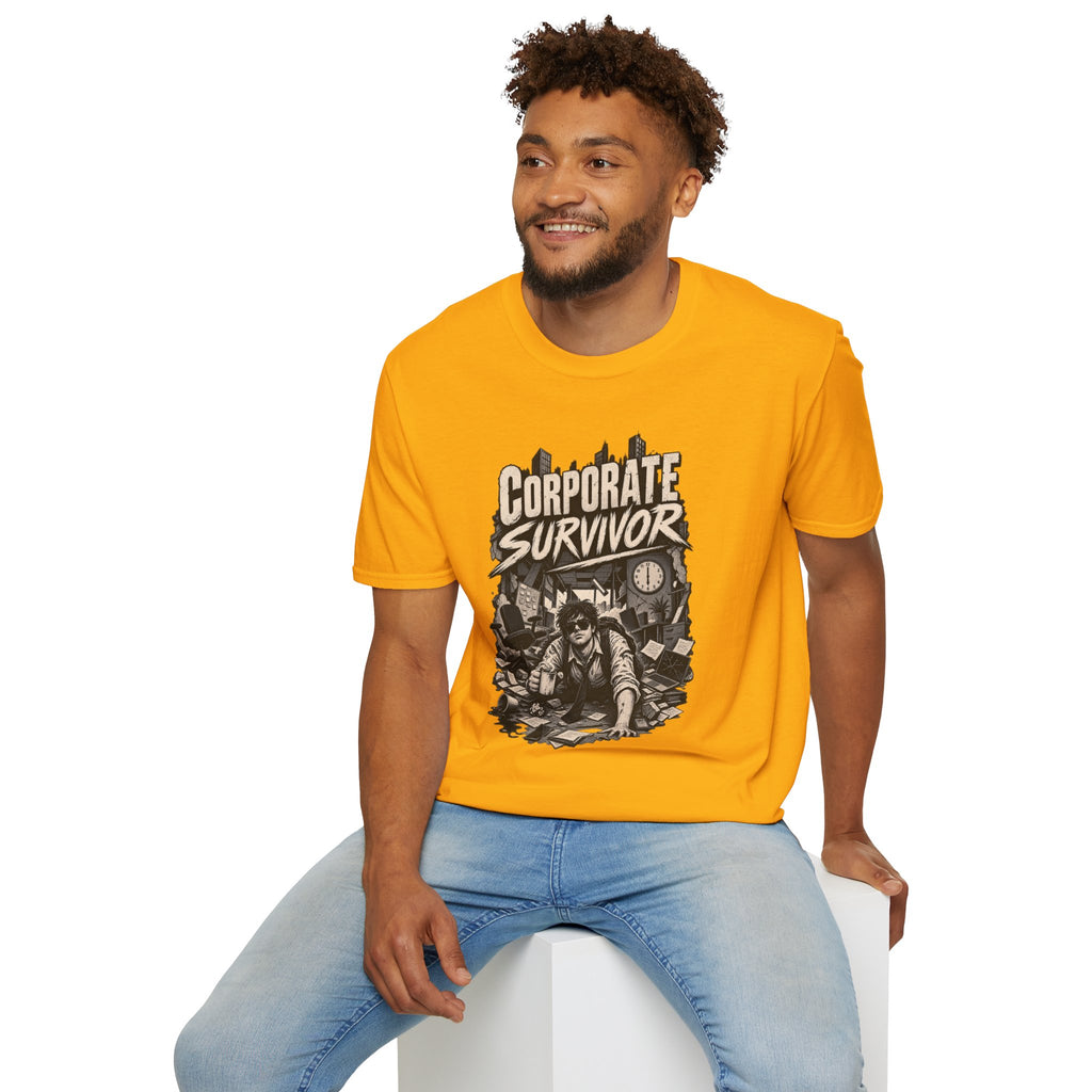 Funny Dark Humor Tshirt — Funny Office Tshirt Dark Humor Graphic Tee Unique Coworker Gift CORPORATE SURVIVOR Shirt