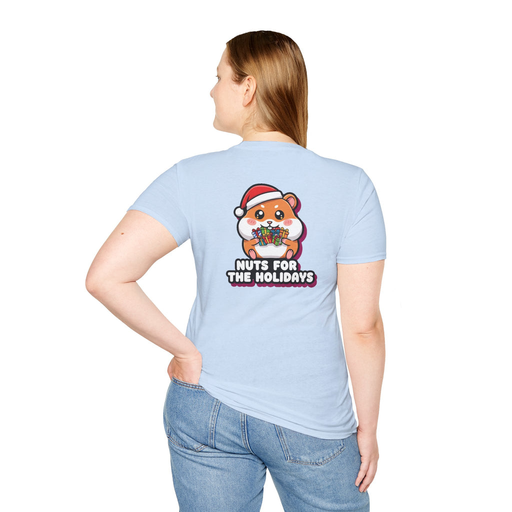 Cute Christmas Shirt Nuts For The Holidays Funny Animal Unisex Softstyle Tee Christmas Gift