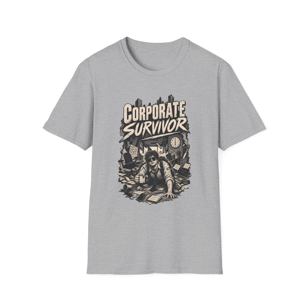 Funny Dark Humor Tshirt — Funny Office Tshirt Dark Humor Graphic Tee Unique Coworker Gift CORPORATE SURVIVOR Shirt