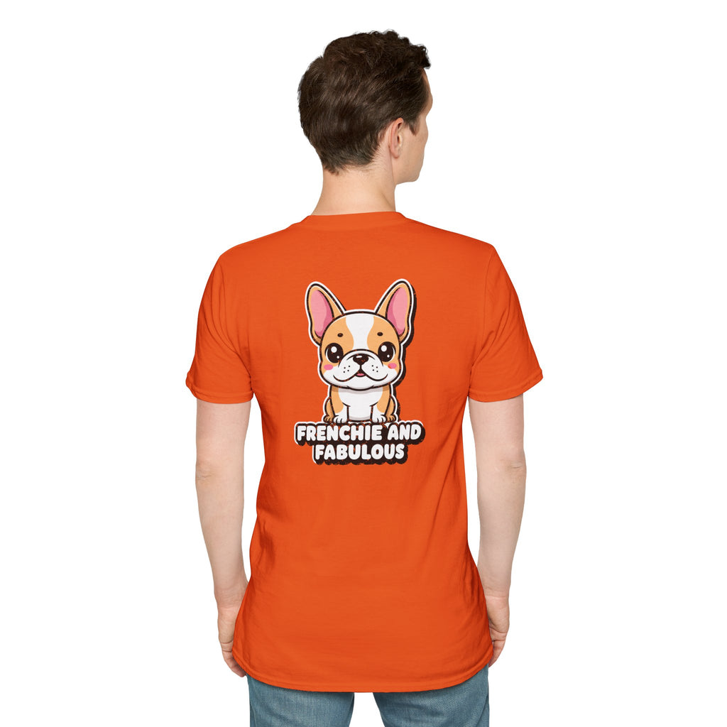 Cute French Bulldog Shirt Frenchie And Fabulous Funny Dog Lover Unisex Softstyle Tee Gift