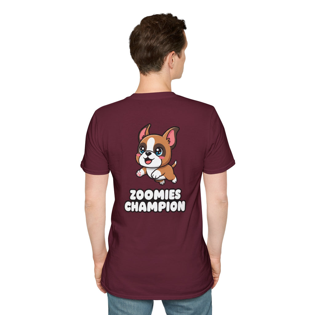 Cute Boxer Shirt Zoomies Champion Funny Dog Lover Unisex Softstyle Tee Gift