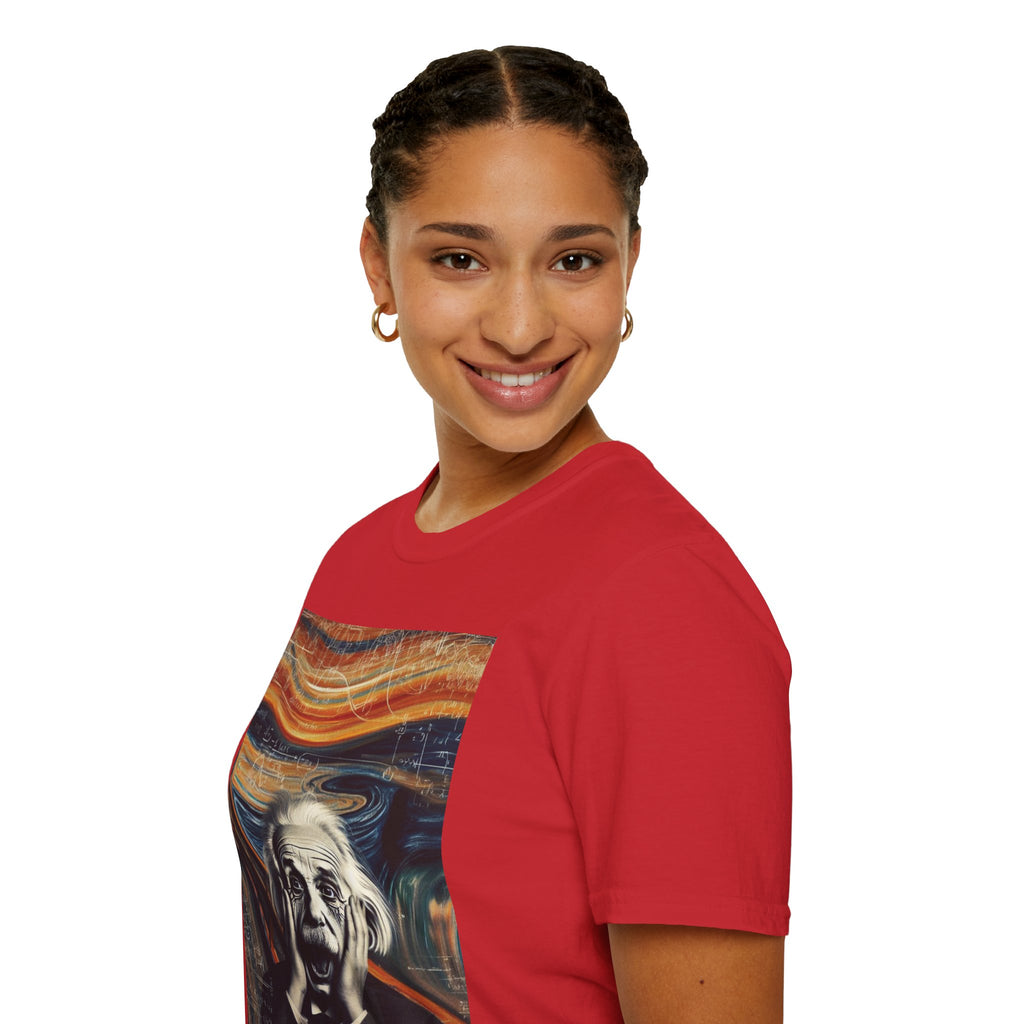 Funny Einstein Unisex Softstyle T-Shirt Edvard Munch Scream Cotton Gift Men Lady