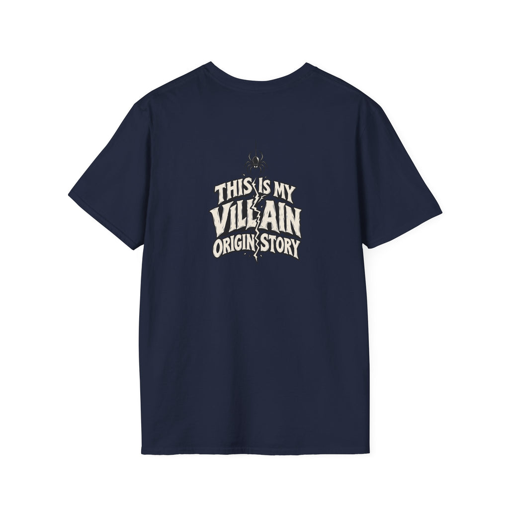 Dark Humor Halloween Shirt This Is My Villain Origin Story Funny Sarcastic Unisex Softstyle Tee Adult Halloween Gift