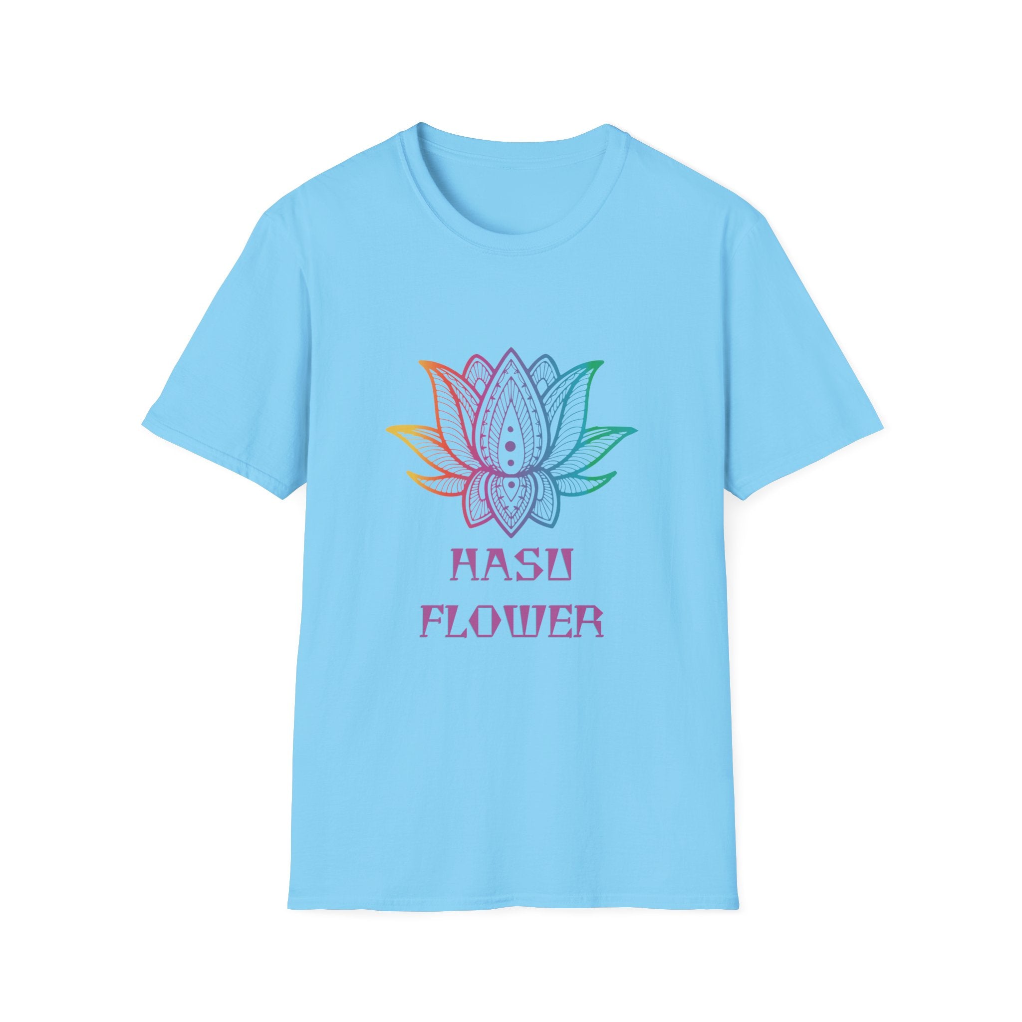Hasu Japanese Art Shirt Unisex Softstyle Lotus Flower T-shirt Japan Flower Gift