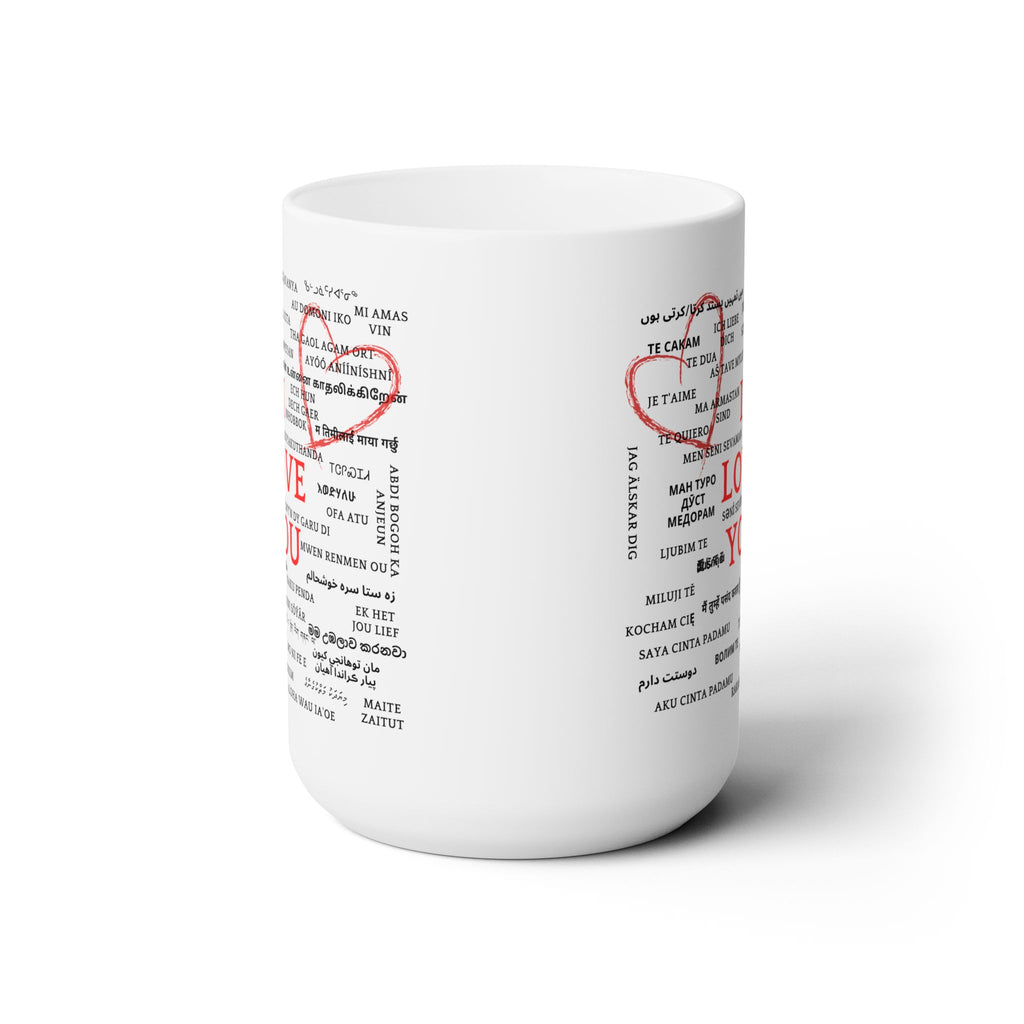 I Love You in 100 Language Gift Birthday Anniversary Ceramic Mug Coffee Tea 15oz