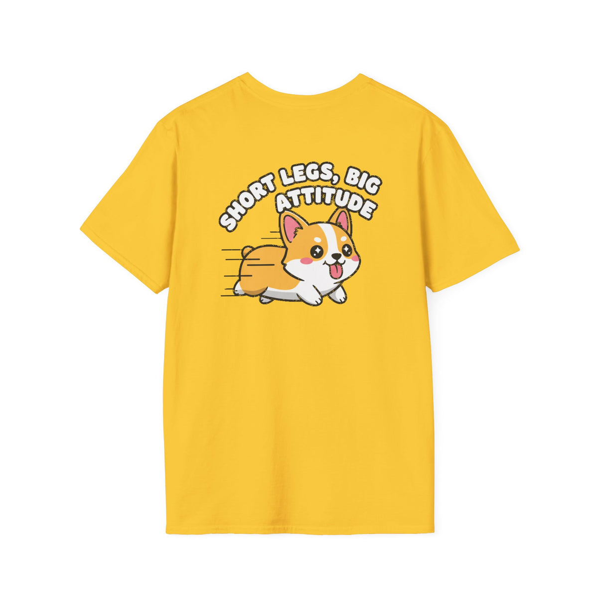 Cute Corgi Shirt Short Legs, Big Attitude Funny Dog Lover Unisex Softstyle Tee Gift