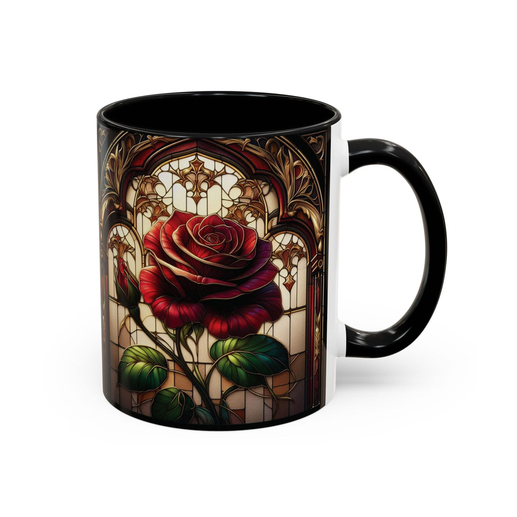 Rose Accent Coffee Mug Red Pink Ceramic Tea Cup Love Unique Valentine's Gift New