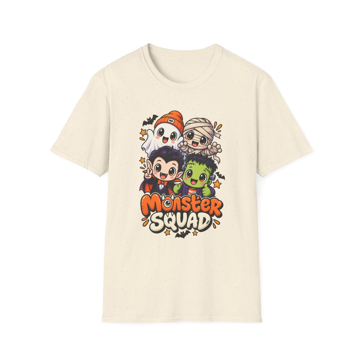 Funny Monster Squad Shirt | Cute Kawaii Halloween Tee | Ghost Mummy Vampire Frankenstein Graphic T-Shirt