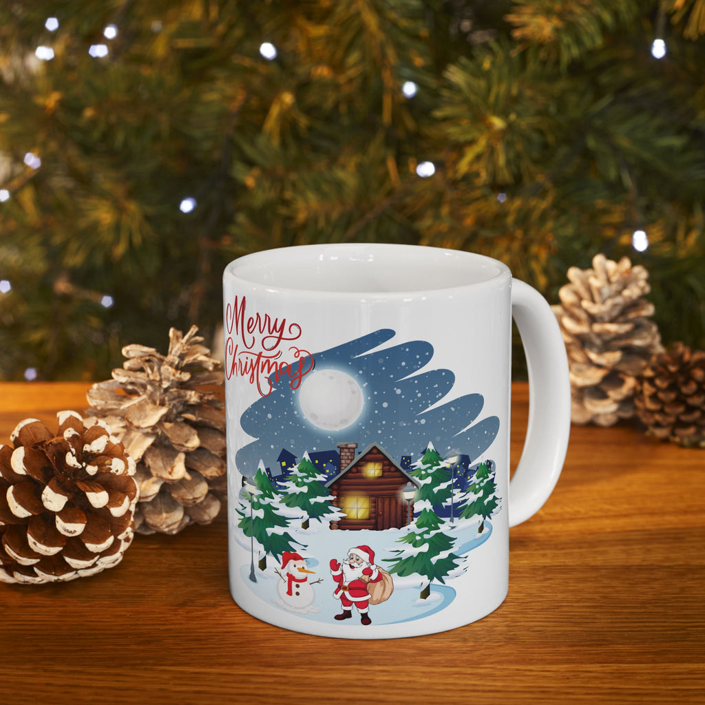 Christmas Mug Funny Santa Claus Mug Unique Cute Coffee Cup Snowman Mug Gift Kids 11oz
