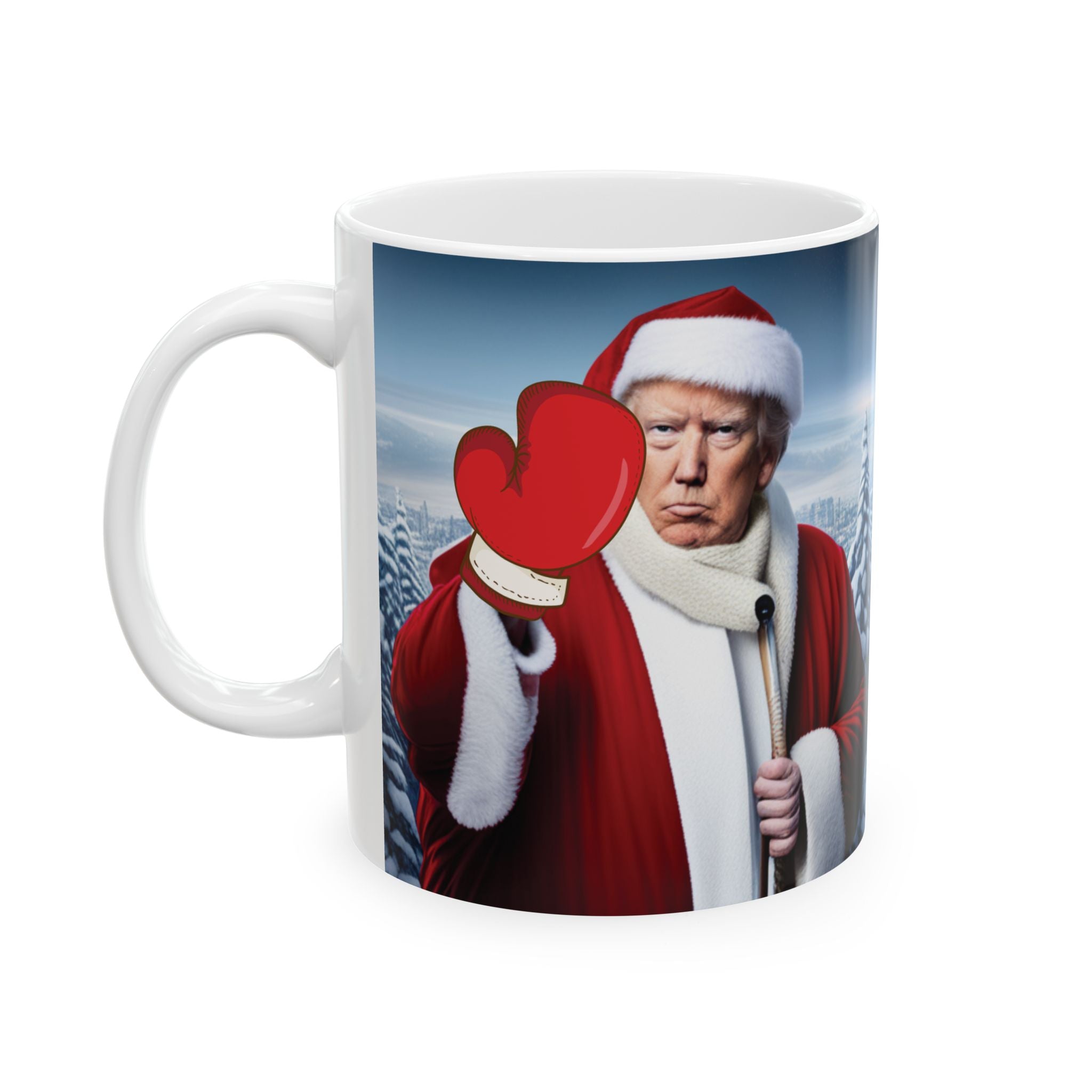 Donald Trump Secret Santa Funny Gift Coffee Tea Mug 2026 Cup Boxer Christmas Mug