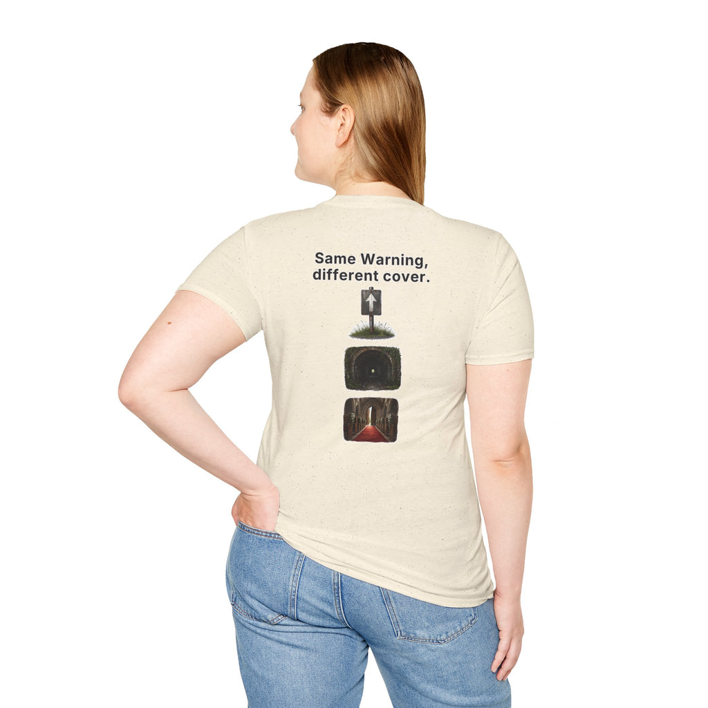 Funny Marriage T-Shirt Same Warning Different Cover Dead End Road Wedding Humor Shirt Groom Bachelor Party Tee