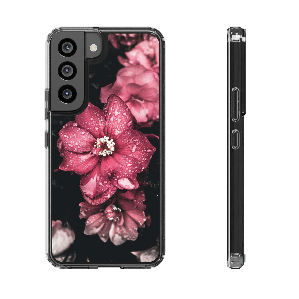 Pink Flowers Clear Cases iPhone Case Samsung Phone Case Unique Gift Cute Phone Cover Unique iPhone 17 Pro Max Phone Case