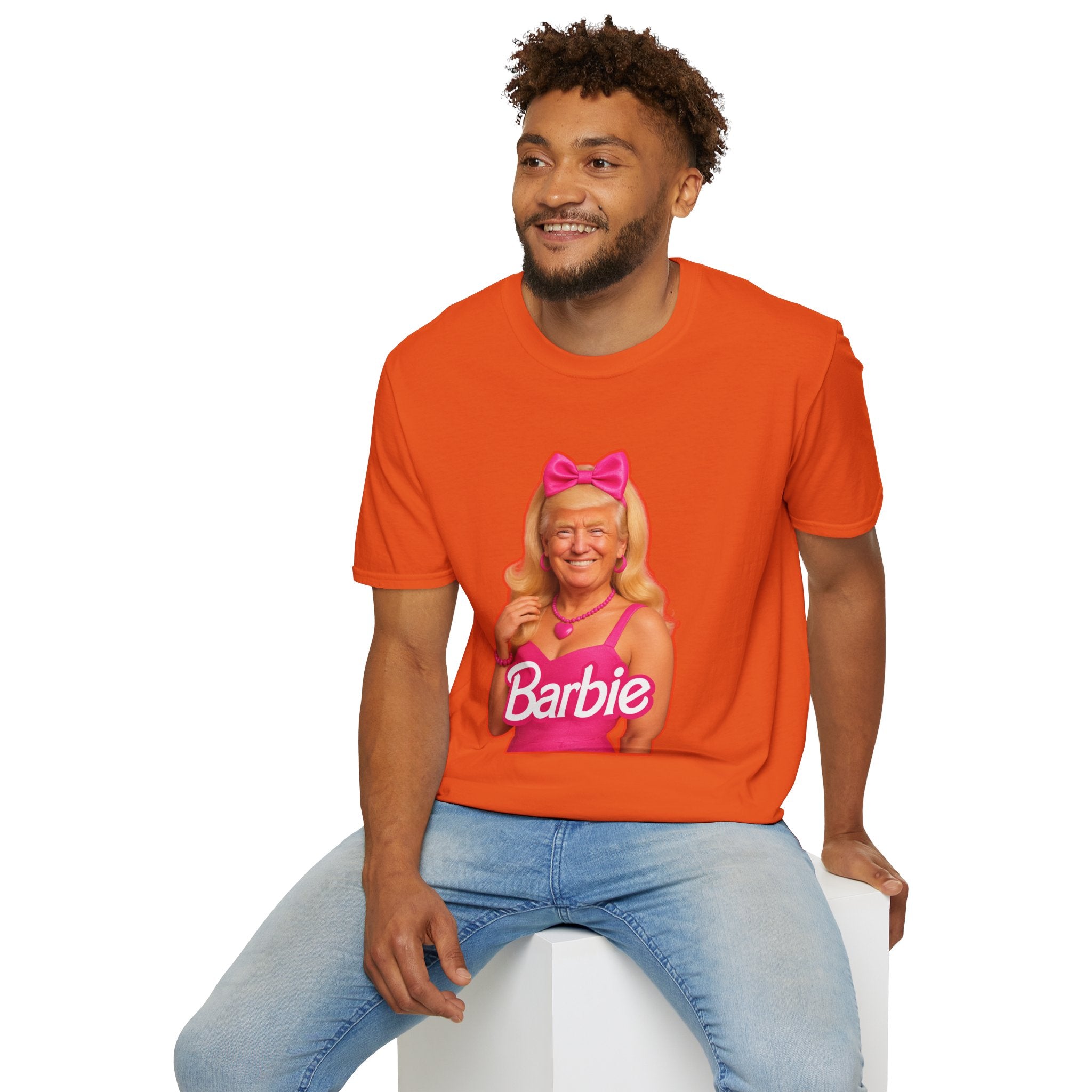 Funny Unique Donald Trump Barbie Unisex T-Shirt Best Gag Gift Cotton Print Soft