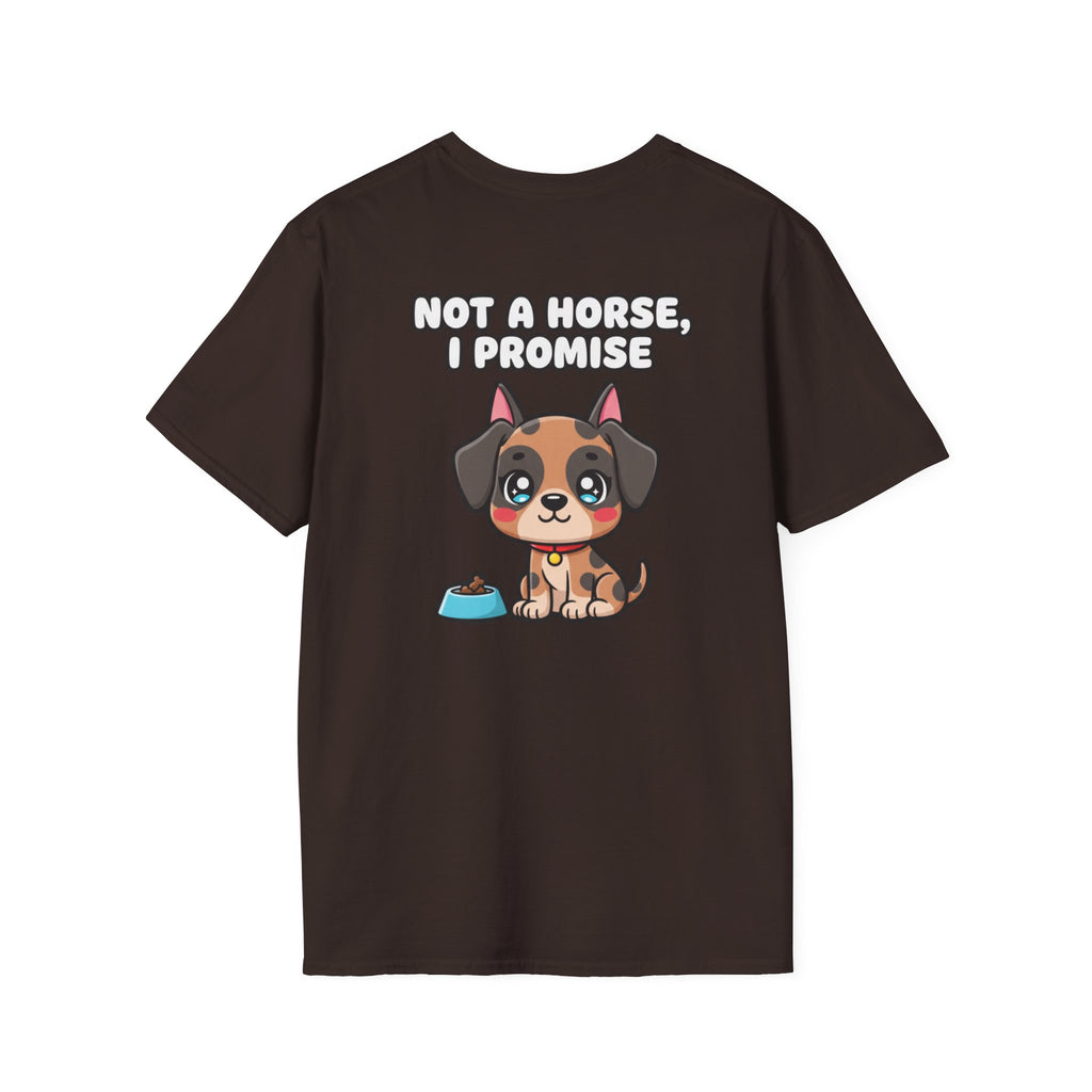 Cute Great Dane Shirt Not A Horse, I Promise Funny Dog Lover Unisex Softstyle Tee Gift