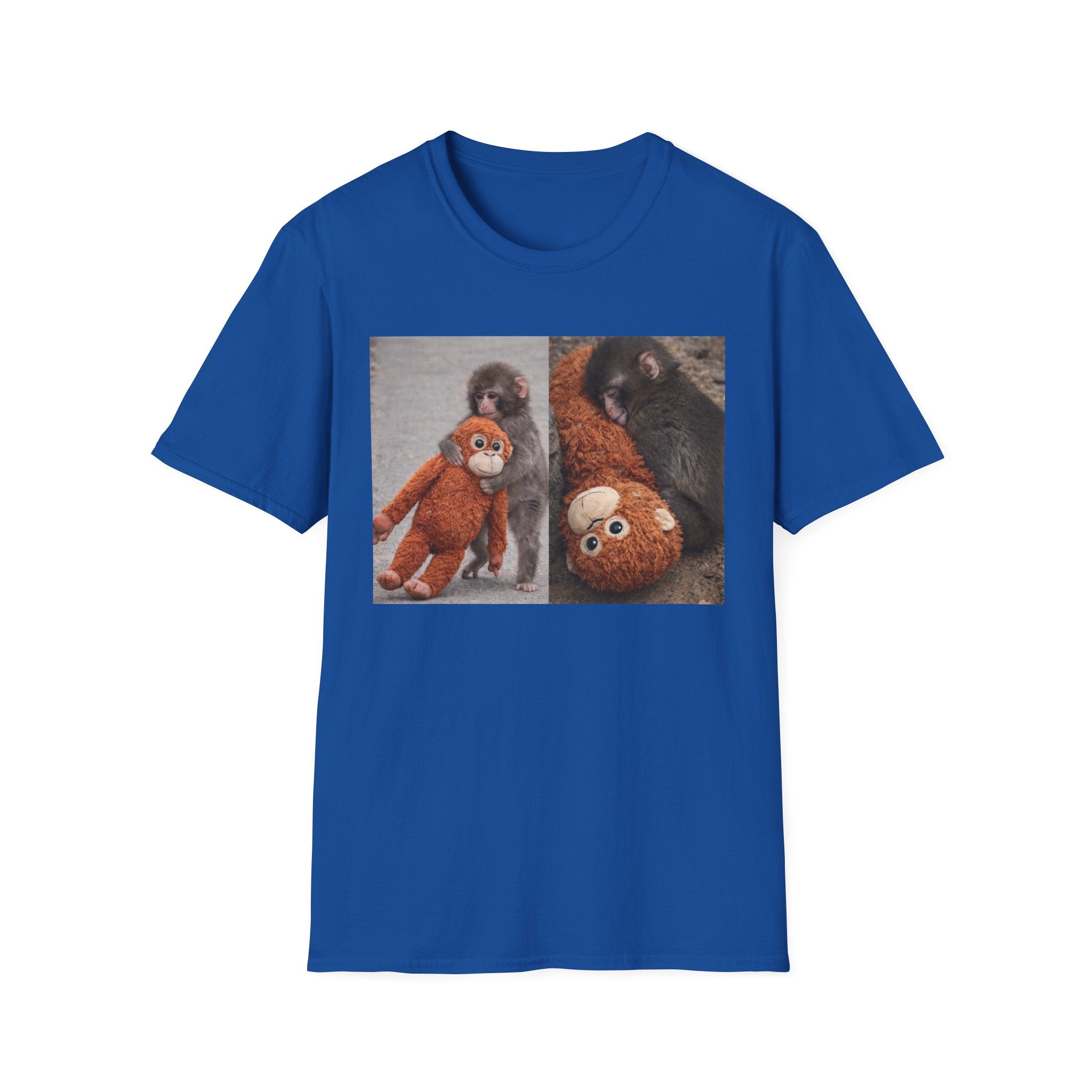 Funny Punch Monkey Viral Animal Tshirt Cute Trendy Unisex Softstyle T-Shirt Gift