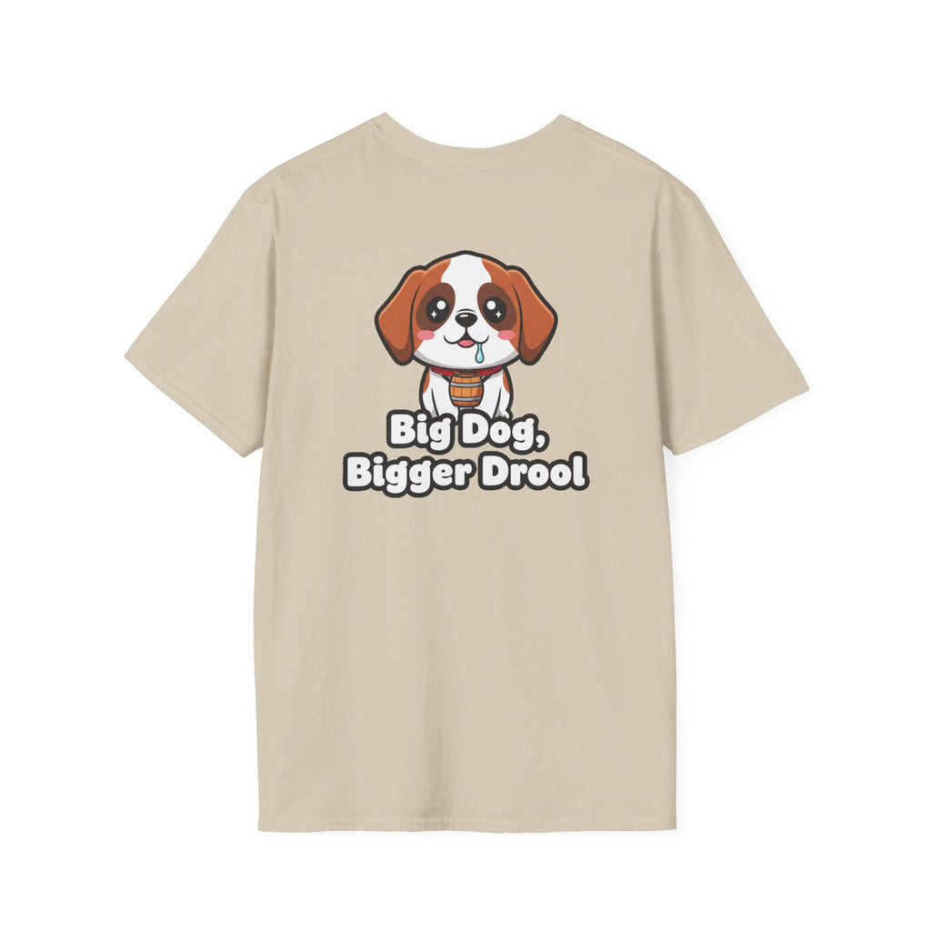 Cute Saint Bernard Shirt Big Dog, Bigger Drool Funny Dog Lover Unisex Softstyle Tee Gift