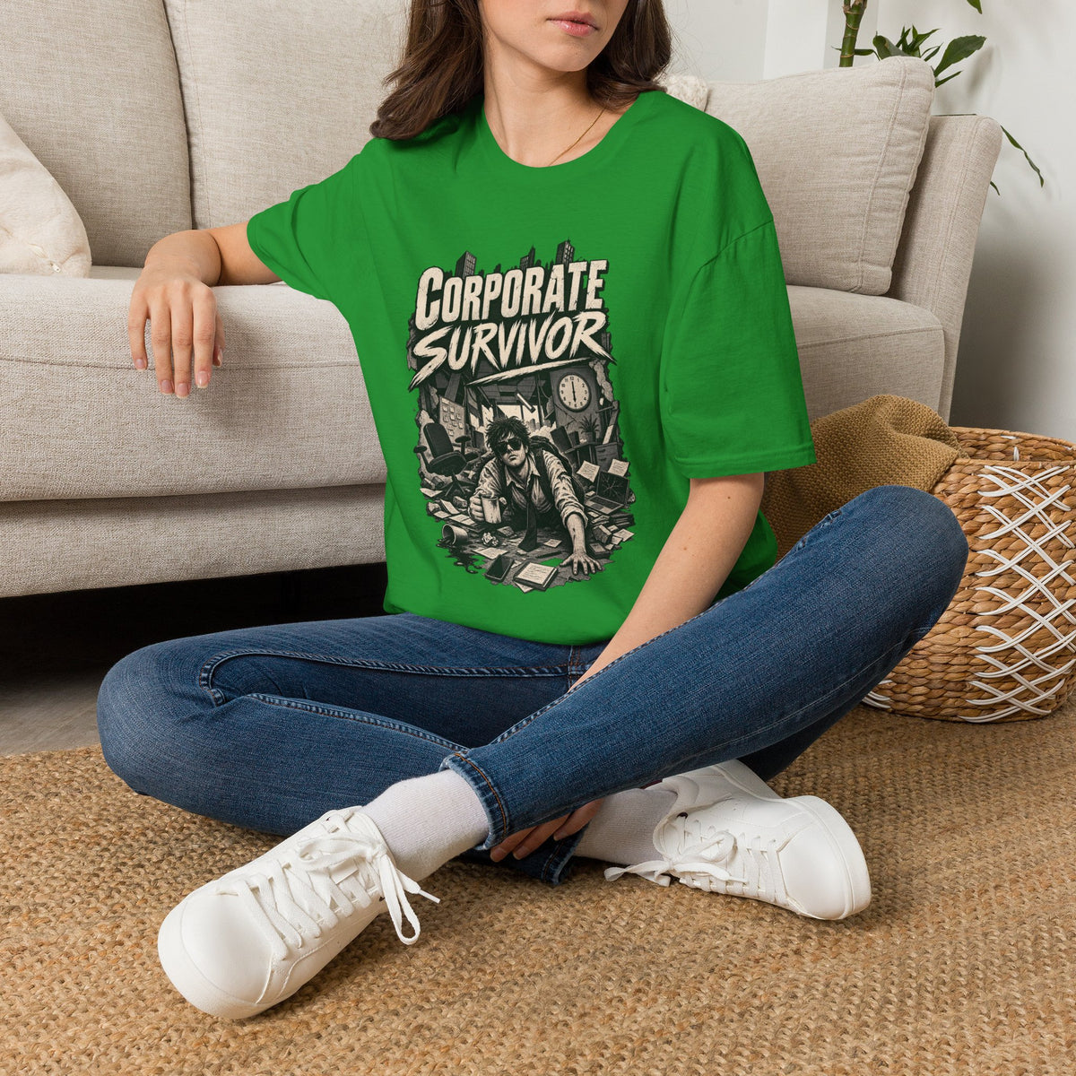 Funny Dark Humor Tshirt — Funny Office Tshirt Dark Humor Graphic Tee Unique Coworker Gift CORPORATE SURVIVOR Shirt
