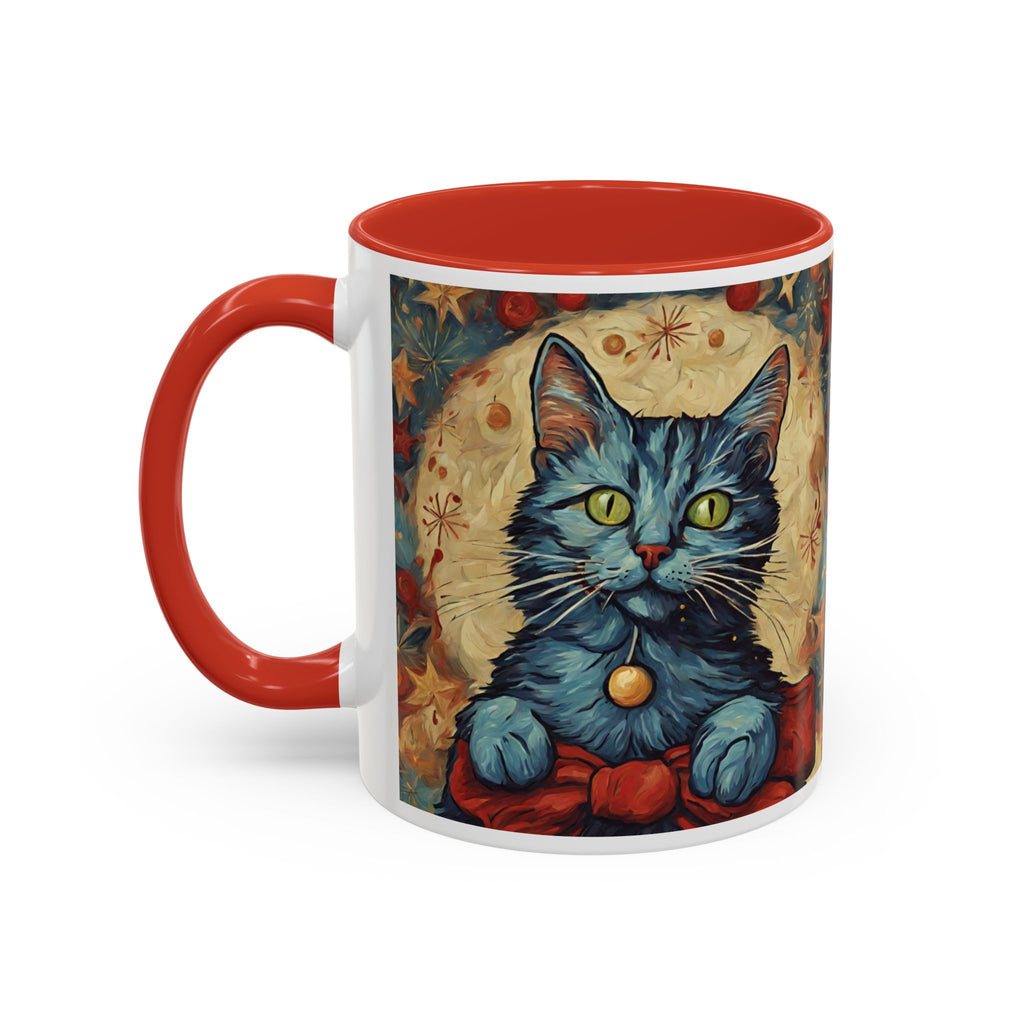 Christmas Mug Cat Mug Mom Lover Van Gogh Art Funny Coffee Tea Ceramic Mug