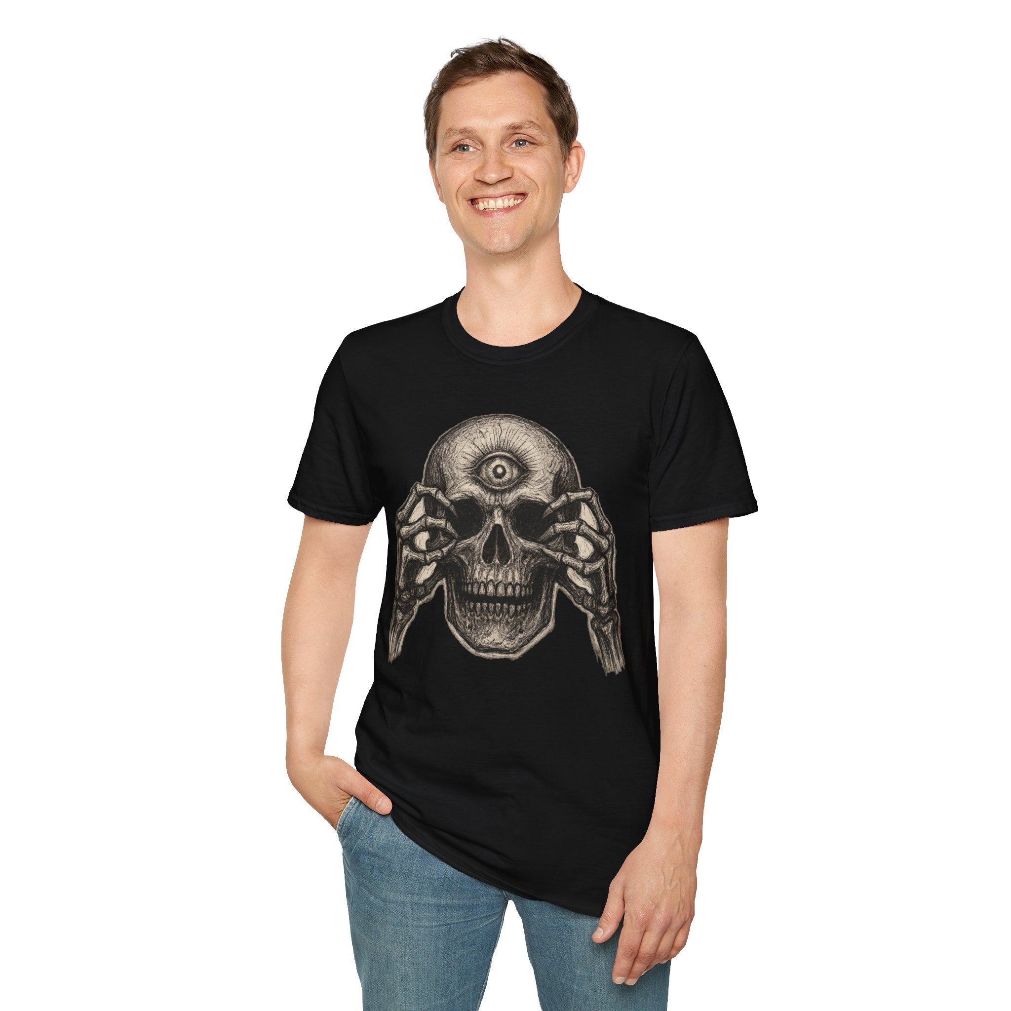 Mens Skull T-shirt Graphic Tees Skeleton Apparel Clothing Skulls Accessories Best Gift