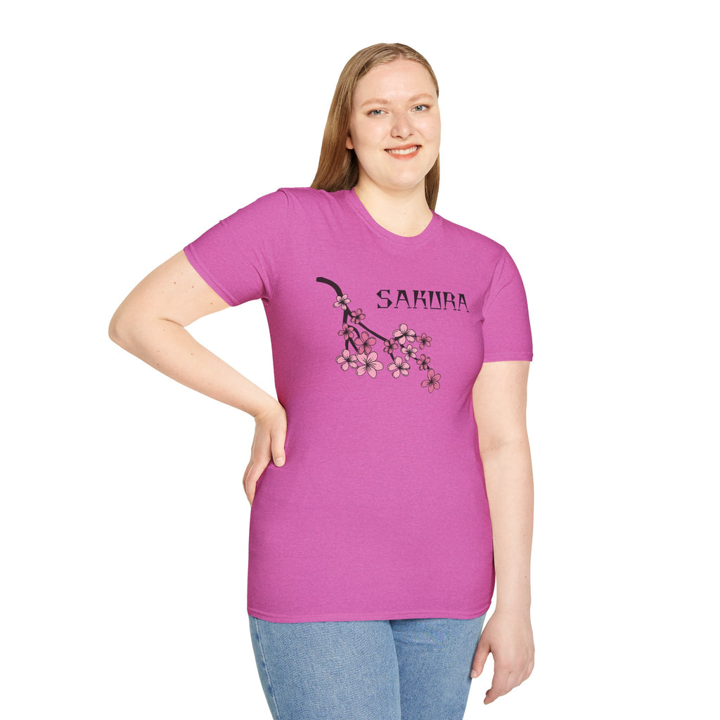 Sakura T-Shirt Japanese Art Shirt Unisex Softstyle Cherry Blossom Flower T-shirt