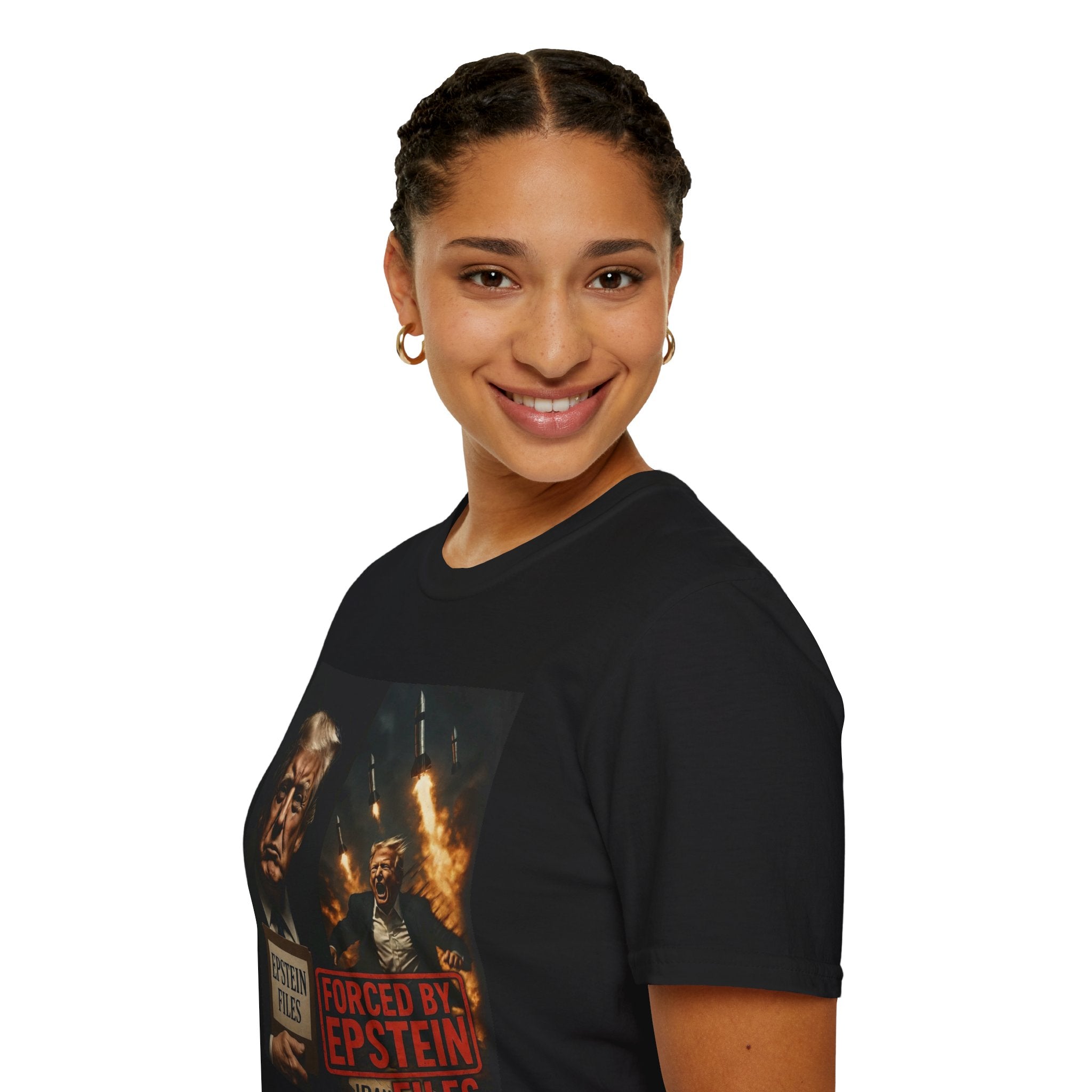 Funny Trump-Epstein T-Shirt Conspiracy Theory Unique Unisex Softstyle Tshirt