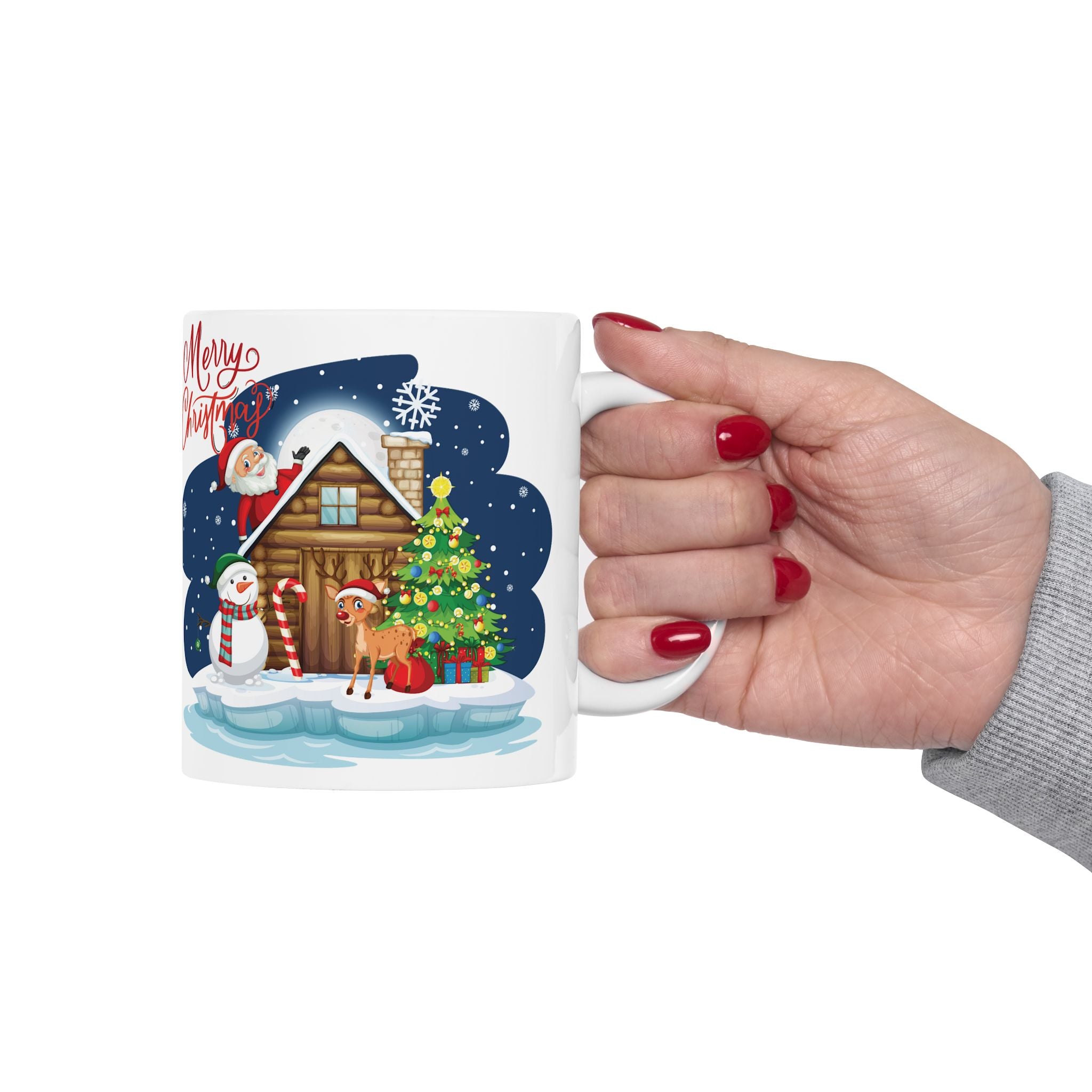 Christmas Mug Funny Santa Claus Mug Unique Cute Coffee Cup Deer Snowman Gift Kid 11oz