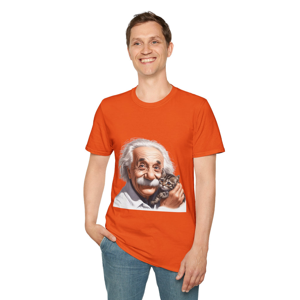 Funny Albert Einstein T-Shirt Unisex Softstyle T-Shirt Cotton Unique Gift German