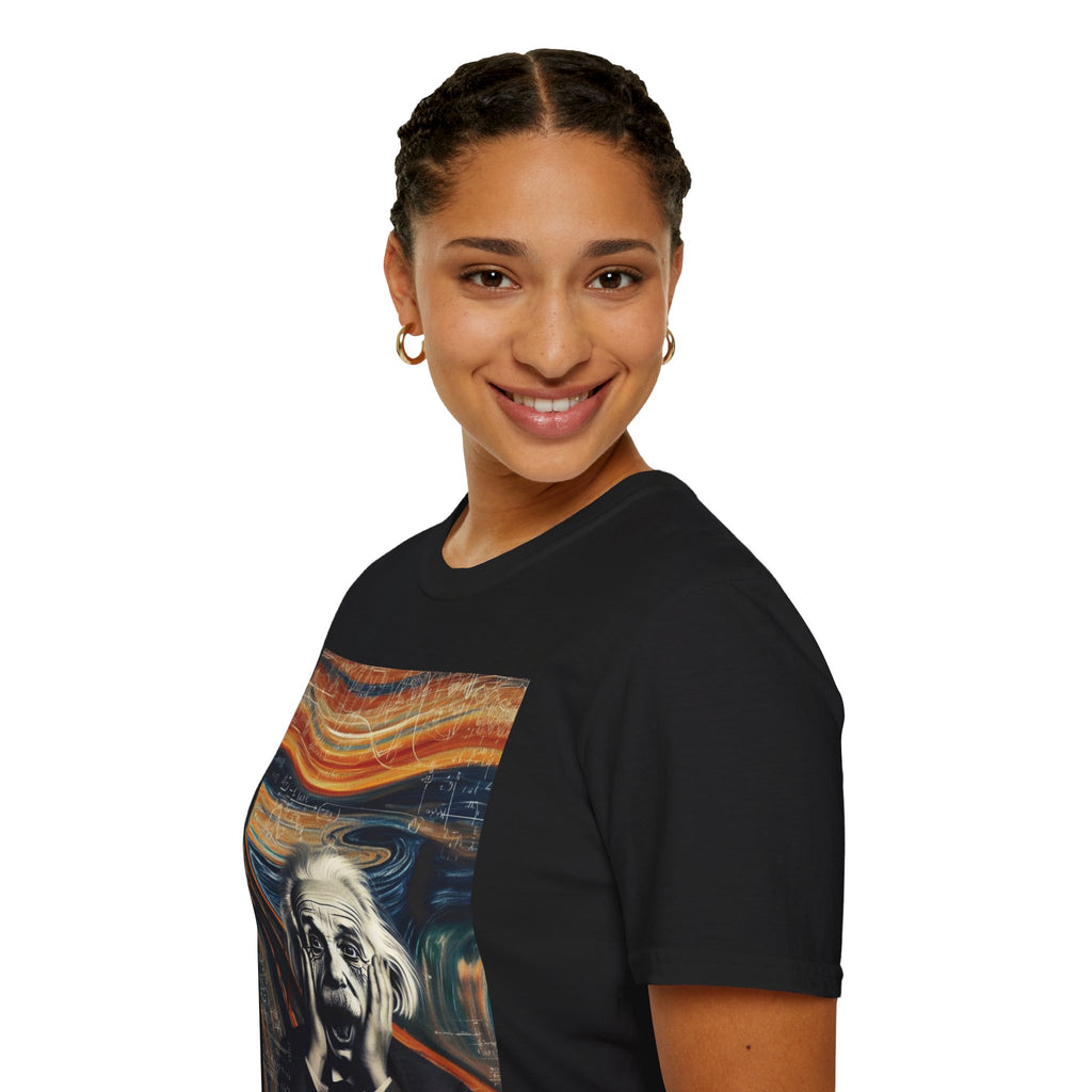 Funny Einstein Unisex Softstyle T-Shirt Edvard Munch Scream Cotton Gift Men Lady