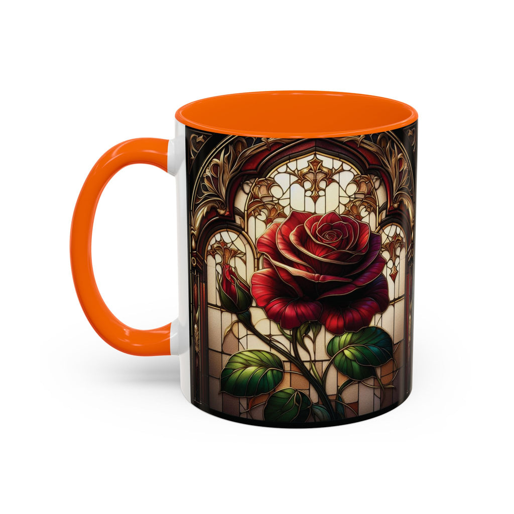 Rose Accent Coffee Mug Red Pink Ceramic Tea Cup Love Unique Valentine's Gift New