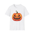 Happy Halloween Pumpkin Smiles Spooky Unisex Softstyle T-Shirt Black White Men