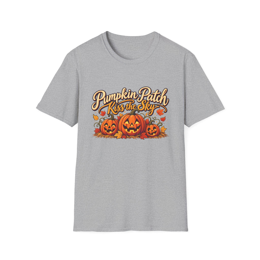 Pumpkin Patch Kiss the Sky Shirt | Cute Fall Jack-O'-Lantern Graphic Tee | Womens Halloween T-Shirt