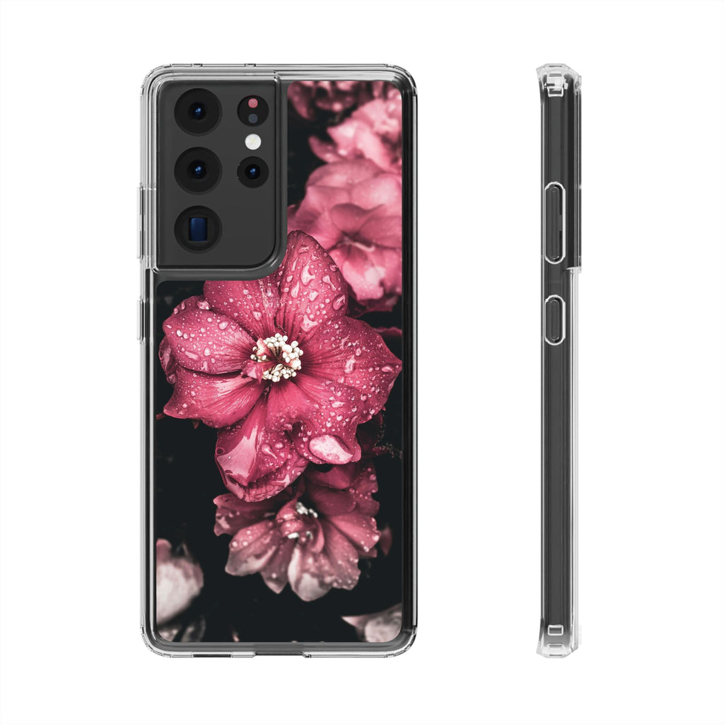 Pink Flowers Clear Cases iPhone Case Samsung Phone Case Unique Gift Cute Phone Cover Unique iPhone 17 Pro Max Phone Case